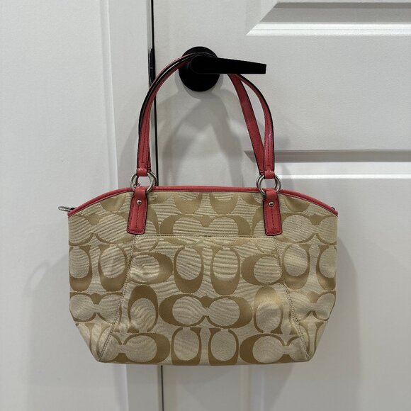 COACH SIGNATURE STRIPE POCKET TOTE - Picture 3 of 3